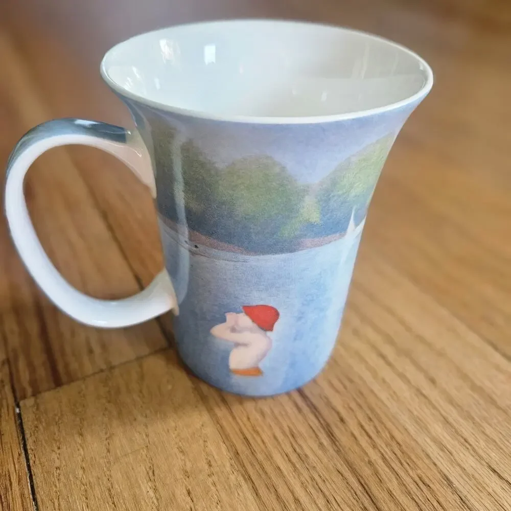 McIntosh Bone China Post Impressionist Georges Seurat Bathers At Asnieres Mug